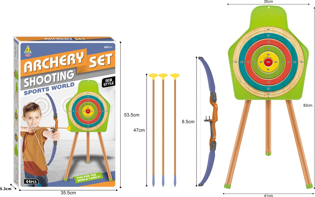 Arcs et flèches de tir en plein air pour enfants, boîte à flèches