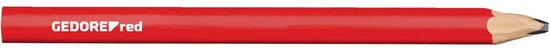 Foto: Gedore red 3301432 ambachtelijk potlood l 175 mm ovaal rood 12 stuks bouwpotlood