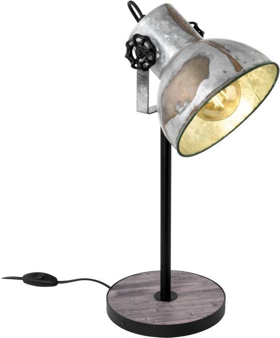 EGLO 49718 lampe de table E27 40 W Noir, Marron