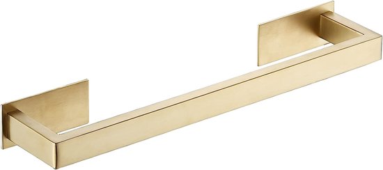 Gold Handdoekstang 40cm 50cm 60cm 70cm 80cm Badkamer Vierkant Geborsteld Handdoekhouder Muurbevestiging Aluminium (Size : 80cm) Present
