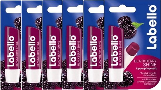 Foto: Labello lipcare lippenbalsem blackberry shine voordeelverpakking 6 stuks