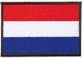 Patch - Strijkembleem - Nederlandse vlag - 7 x 4,5 cm