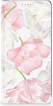 Stand Case Hoesje Cadeau voor Mama Xiaomi Redmi Note 12 Pro Plus Smart Cover Mooie Bloemen
