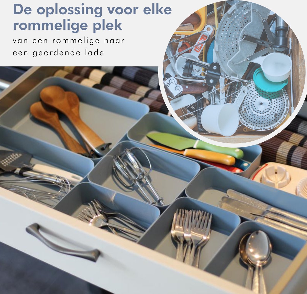 Relaxdays lade organizer, 4-delige bureau-organizer, 3 groottes, ladeverdelers, vilten opbergmanden, kaptafel, grijs Relaxdays lade organizer, 4-delige bureau-organizer, 3 groottes, ladeverdelers, vilten opbergmanden, kaptafel, grijs