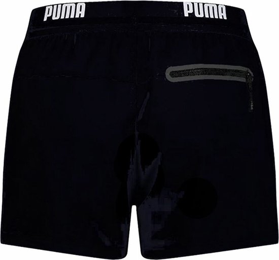 PUMA Swim Logo Short Heren Zwembroek - zwart - Maat S