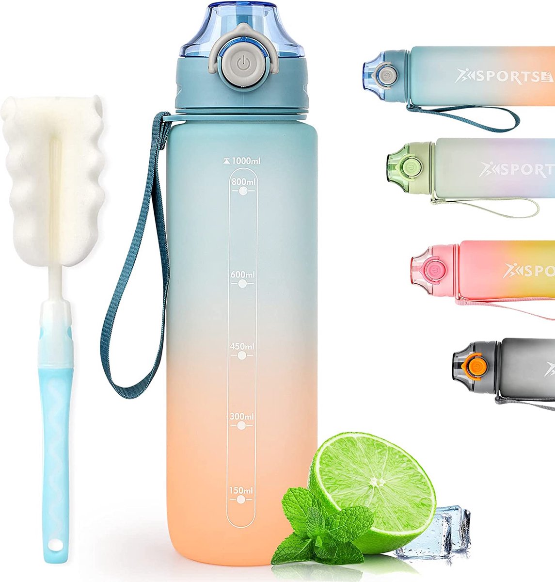 Gourde Sport 1 Litre | Sans BPA Tritan Incassable | Super Sparrow