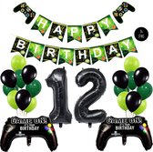 Snoes Mega Game Gamers Helium Verjaardags Ballonnen Feestdecoratie Black Cijfer Ballon nr 12