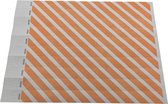 CombiCraft Gestreepte Blanco Tyvek Polsbandjes Oranje - 100 stuks