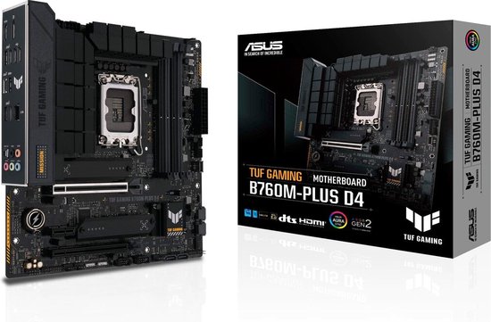 Motherboard Asus TUF GAMING B760M-PLUS D4 LGA 1700 Intel B760 Intel