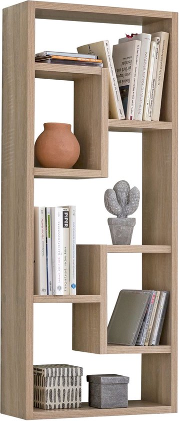 Étagère murale Rootz - Sonoma - Étagère suspendue au Design moderne - Étagère murale flottante en bois - Bibliothèque étroite - Étagère flottante haute décorative - 36x90x13,5 cm
