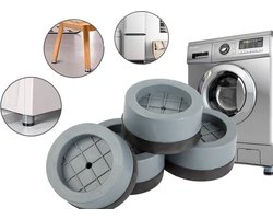 Verk Group Trillingsdempers - 4 Stuks - Wasmachine Accessoires - Anti-Trillingsmat - Geluiddempers - Wasmachine Stabilisatoren