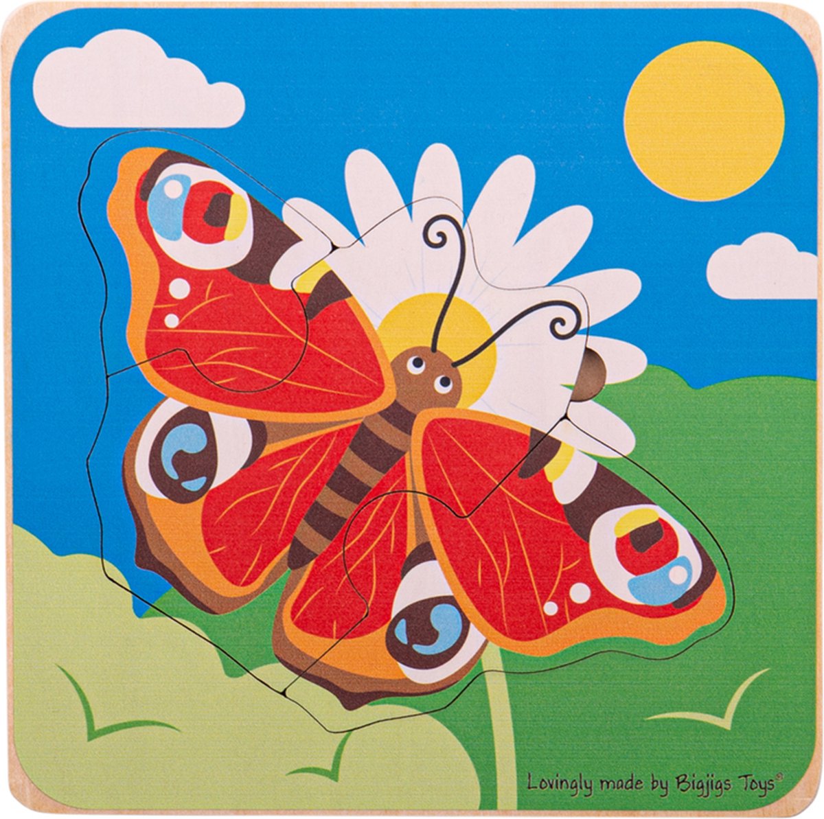 Bigjigs levenscyclus puzzel vlinder.
