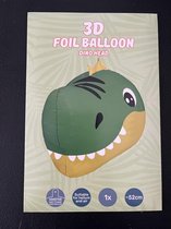 3D Dino folieballon - Dino Head - ~52cm - Helium/lucht - Hangbaar - Feestje - 1 Stuk - Groen