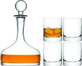 L.S.A. Bar Whiskeyset - Karaf incl. 4 Glazen - Transparant