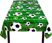 Boland Tafelkleed/tafellaken - 2x - plastic - herbruikbaar - voetbal thema - 120 x 180 cm