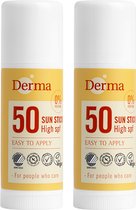Derma Sun - Bâton Solaire - SPF50 - 2 x 15 ML - Sans Parfum