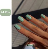 GUAPÀ® Plaknagels | 24 stuks valse nagels | Press On Nails | Nepnagels | Kunstnagels | Compleet plaknagels starterspakket | Nagels stickers | 24 stuks plaknagels Groen