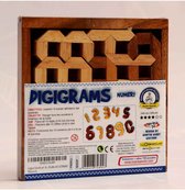 Logique Giochi Puzzle en Bois Digigrammes, LG8947, 14x14x5cm