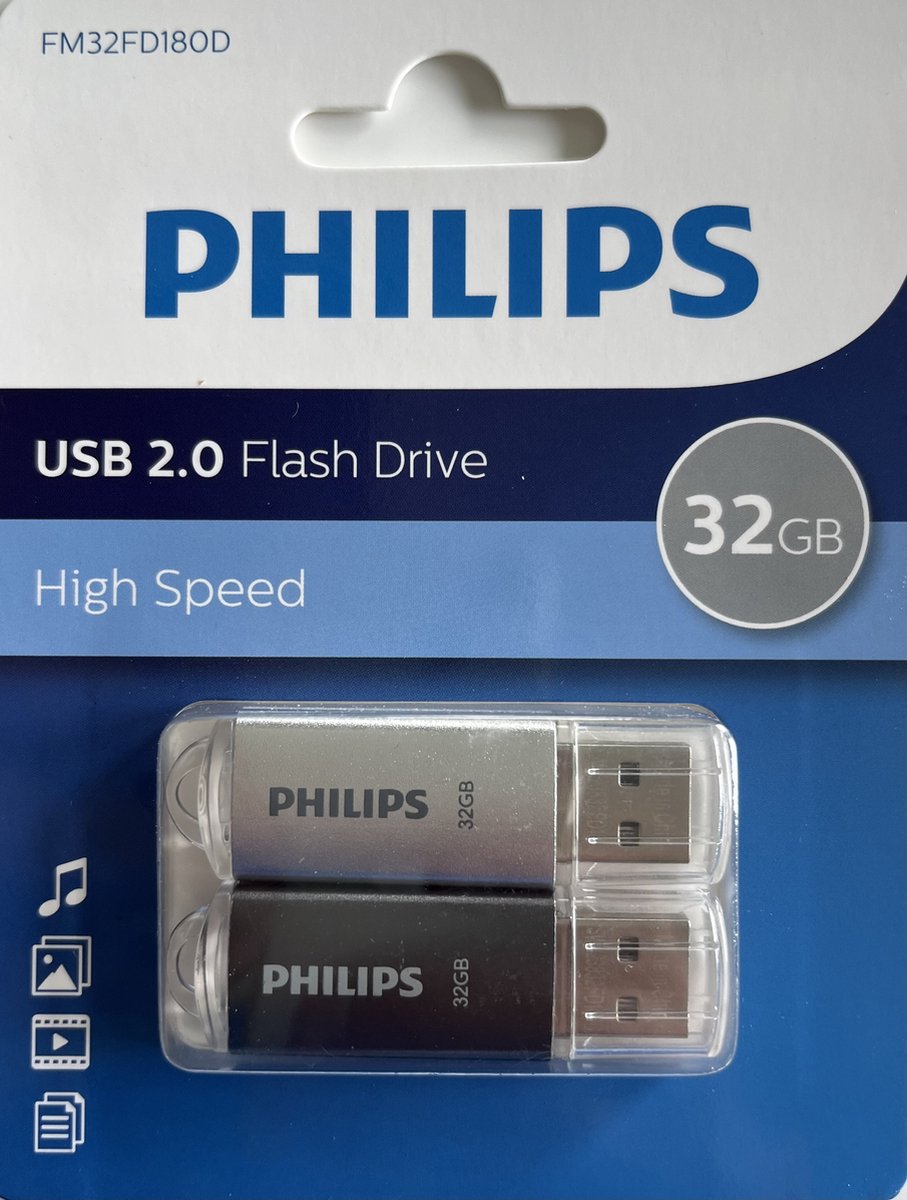 Philips FM32FD - USB 2.0 32GB - DUO STICK - 2 stuks | bol.com