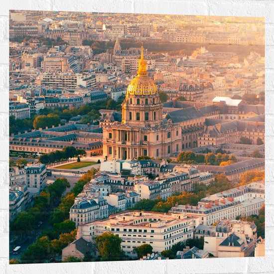 Muursticker - Groot Hôtel National des Invalides, Parijs, Frankrijk - 80x80 cm Foto op Muursticker