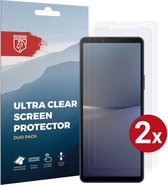 Rosso Screen Protector Ultra Clear Duo Pack Geschikt voor Sony Xperia 10 V | 2 Stuks