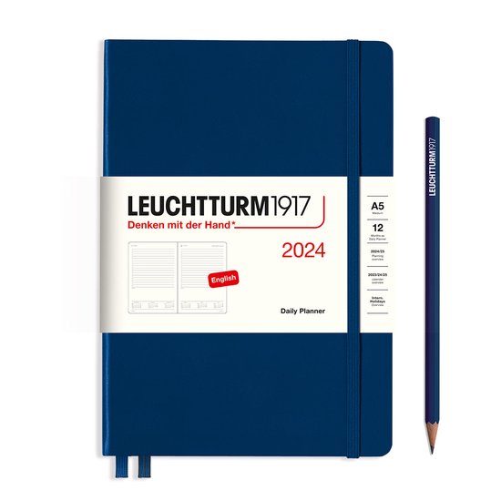 LEUCHTTURM1917 370586 weekplanner medium (A5) 2025, zwart