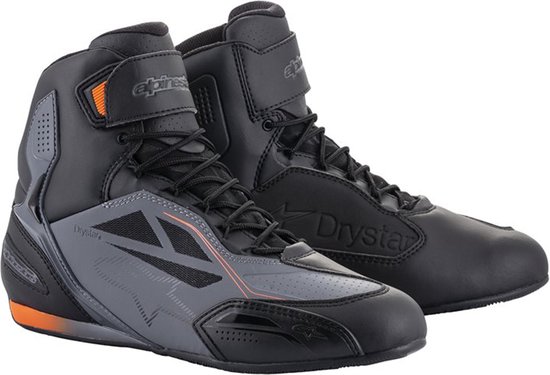 Foto: Alpinestars faster 3 drystar shoes black cool gray orange fluo us 7 5 maat laars