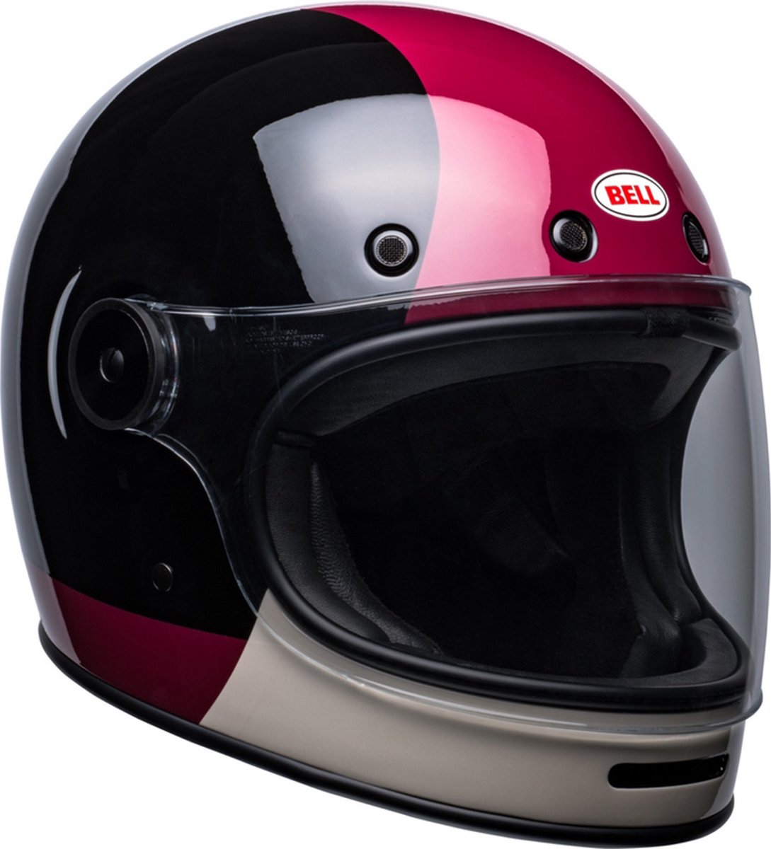 Bell Bullitt Blazon Gloss Black Burgundy Helmet Full Face M - Maat M - Helm