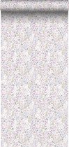 ESTAhome behang bloemetjes lila paars - 139534 - 53 cm x 10,05 m