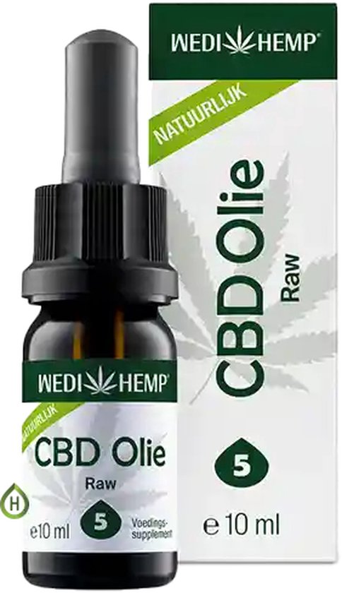 Medihemp CBD olie 5% Raw - 10ml