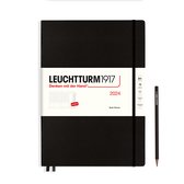 Leuchtturm1917 - master weekplanner verticaal - agenda - 2024 - A4+ - hardcover - 12 maanden - zwart