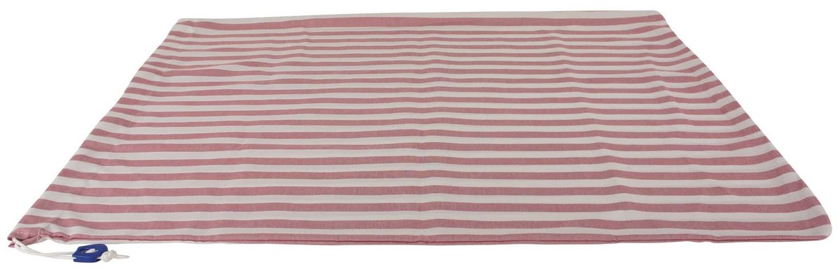 Waszak 60x60 cm - Met K-locksluiting - Rood gestreept