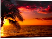 PVC Schuimplaat - Zonsondergang bij de Zee - 80x60 cm Foto op PVC Schuimplaat (Met Ophangsysteem)