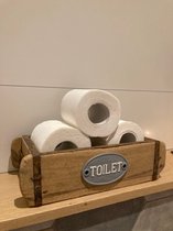 Accessoires de Toilettes - Boîte en bois - moule en pierre - boîte de rangement - accessoires de maison de campagne - décoration de campagne - décoration de toilette gris