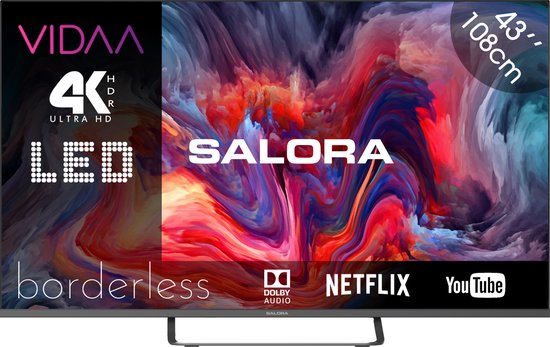Salora FOD43UV - 43 Inch - Smart TV - 4K Ultra HD - 2023 - VIDAA - Smart 43  inch tv | bol.com