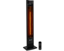 VONROC Terrasverwarmer Filicudi – Infrarood - 2000W – Hoog rendement - Carbon element – 2 verwarmingsstanden – LCD Scherm - Incl. Afstandsbediening