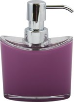 MSV Distributeur/Distributeur de savon Aveiro - Plastique PS - violet/argent - 11 x 14 cm - 260 ml
