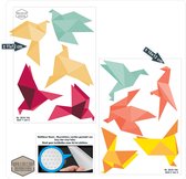 Vogelbescherming raamstickers Origami