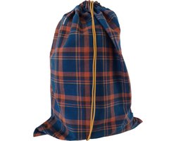 Bluvardi Katoenen waszak - XL- met trekkoord - Scottish cognac - blue