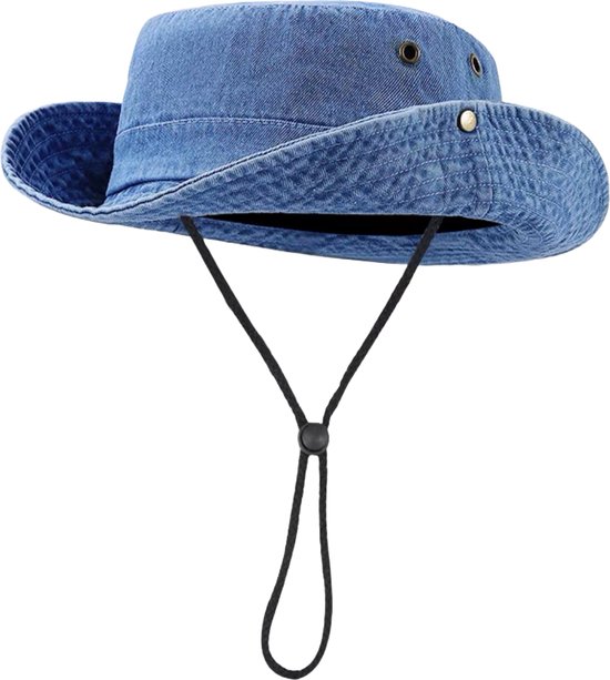 Chapeau Safari - Denim Denim Sun Hat Bush - Blauw