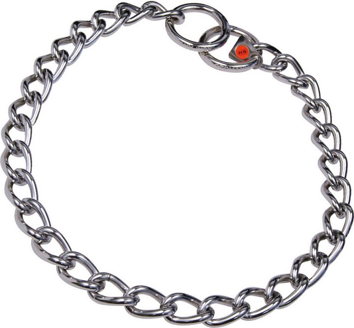 Dog collar Hs Sprenger Silver 4 mm Links Twisted (55 cm)