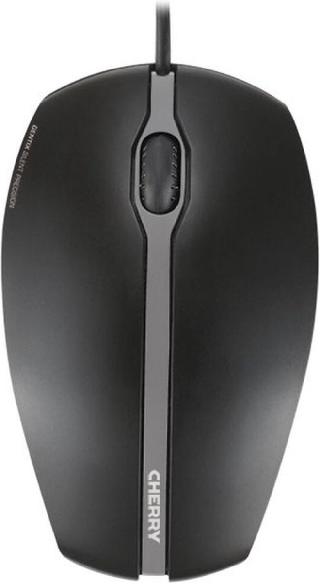 CHERRY GENTIX SILENT - Muis - optisch - 3 knoppen - met bekabeling - USB - zwart