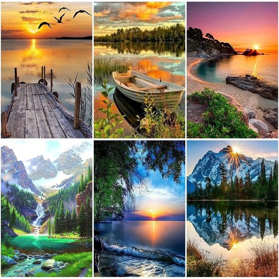 Diamond Painting 6 Pack Diamond Painting Pictures DIY 5D Diamond Painting Kits bol