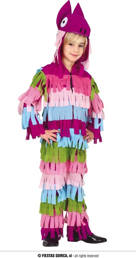 Guirca - Feesten & Gelegenheden Kostuum - Blindelings Raak Pinata Kind Kostuum - Paars - 7 - 9 jaar - Carnavalskleding - Verkleedkleding