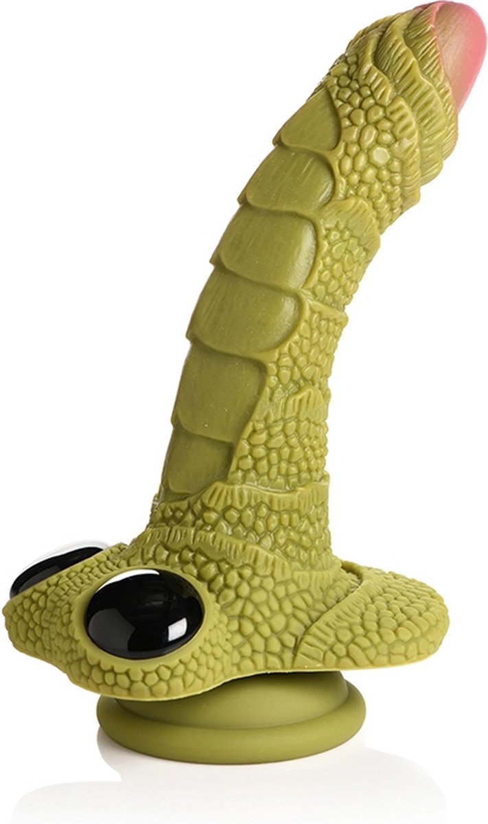 Goedkoopste Swamp Monster Scaly Silicone Dildo - Black