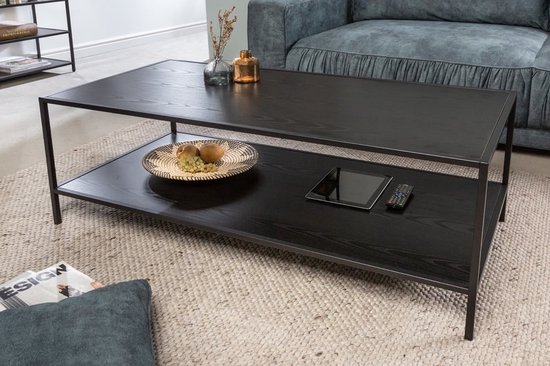 Campinas salontafel 1 plank zwart