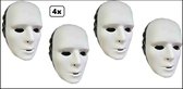 4x Masque de maquillage visage blanc - A peindre soi-même - Festival de décoration de fête à thème de masque de maquillage