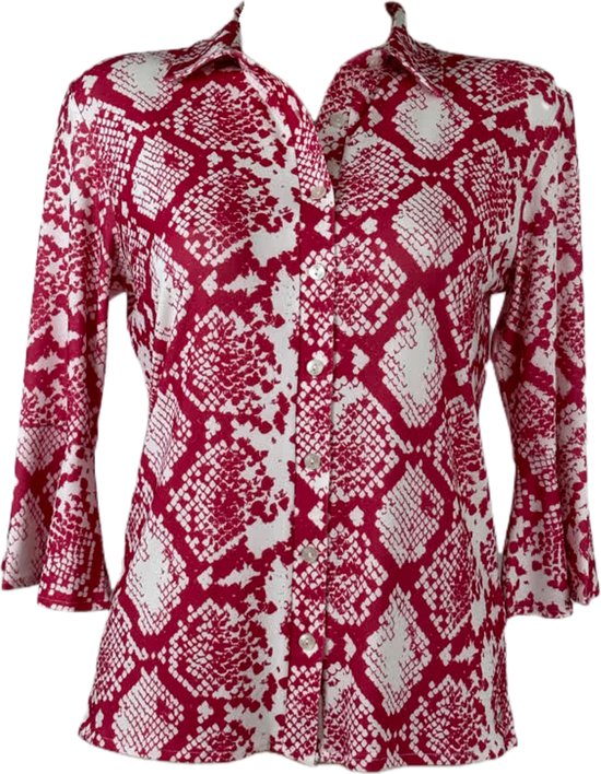 Angelle Milan – Travelkleding voor dames – Bordeau Blouse – Ademend – Kreukherstellend – Duurzame blouse - In 5 maten - Maat XL