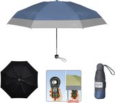 TDR - Parasol Parapluie UV avec protection UV-SPF 50+ - protection contre la pluie et le soleil - (19 x 5 cm) - compact et léger - se glisse facilement dans un sac à main - Pliable - bleu brume
