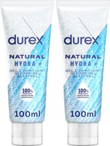 Durex - Glijmiddel - Natural - Hydraterend - 100% natuurlijk - 100ml x2